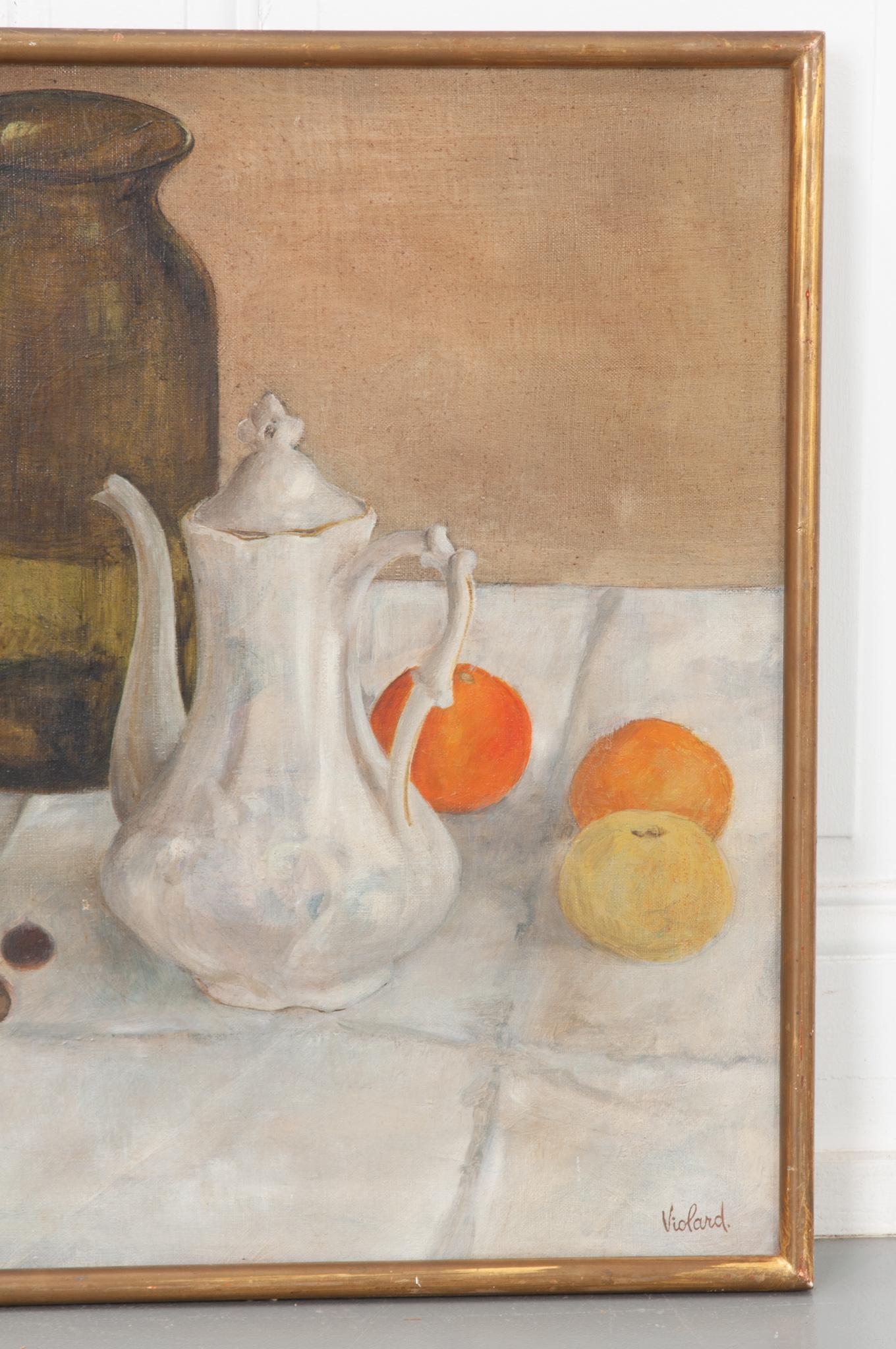Canvas French Still Life Painting by Violard