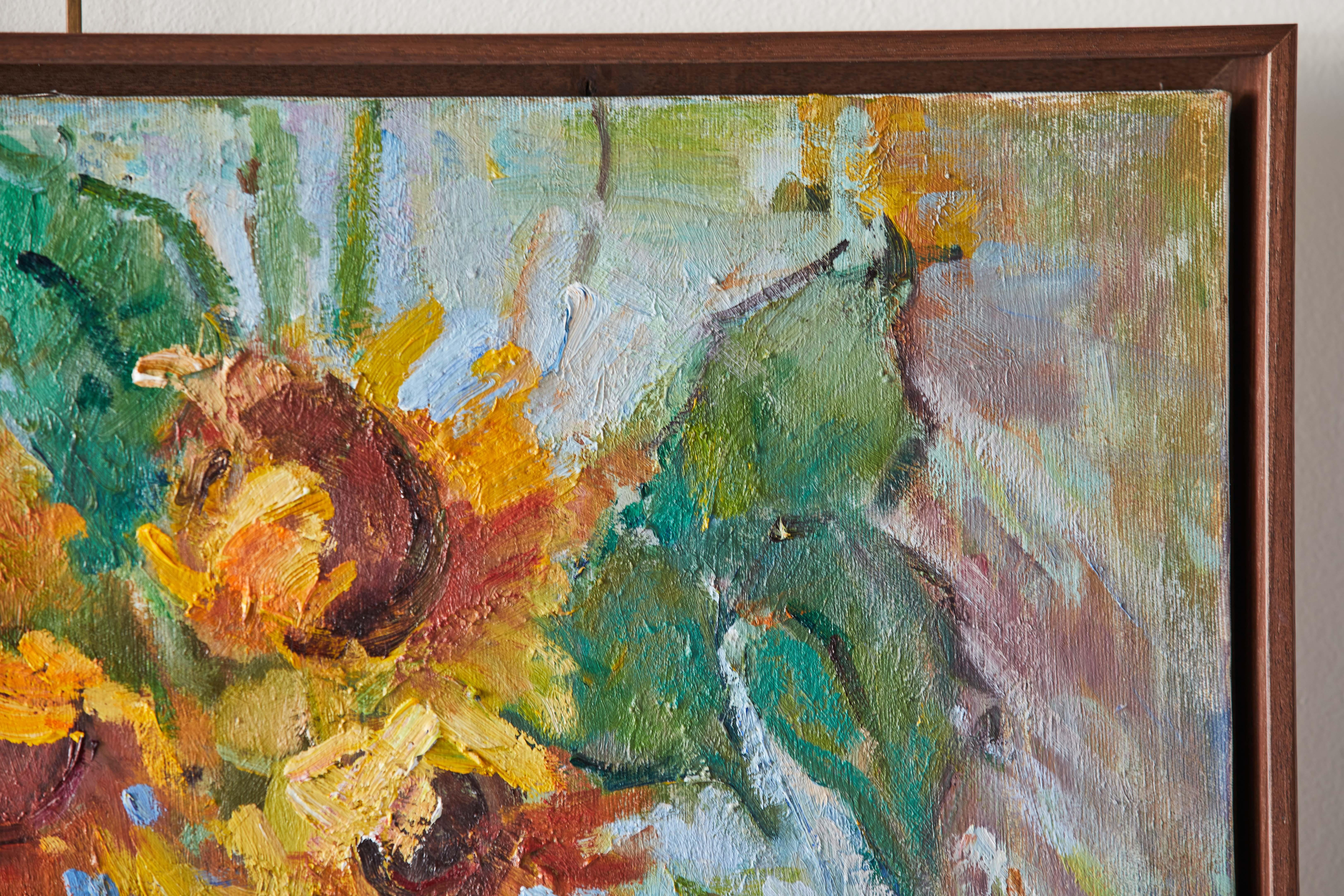 French Still Life Painting of Sunflowers 3