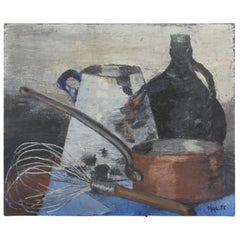French Still Life Painting, Oil on Canvas