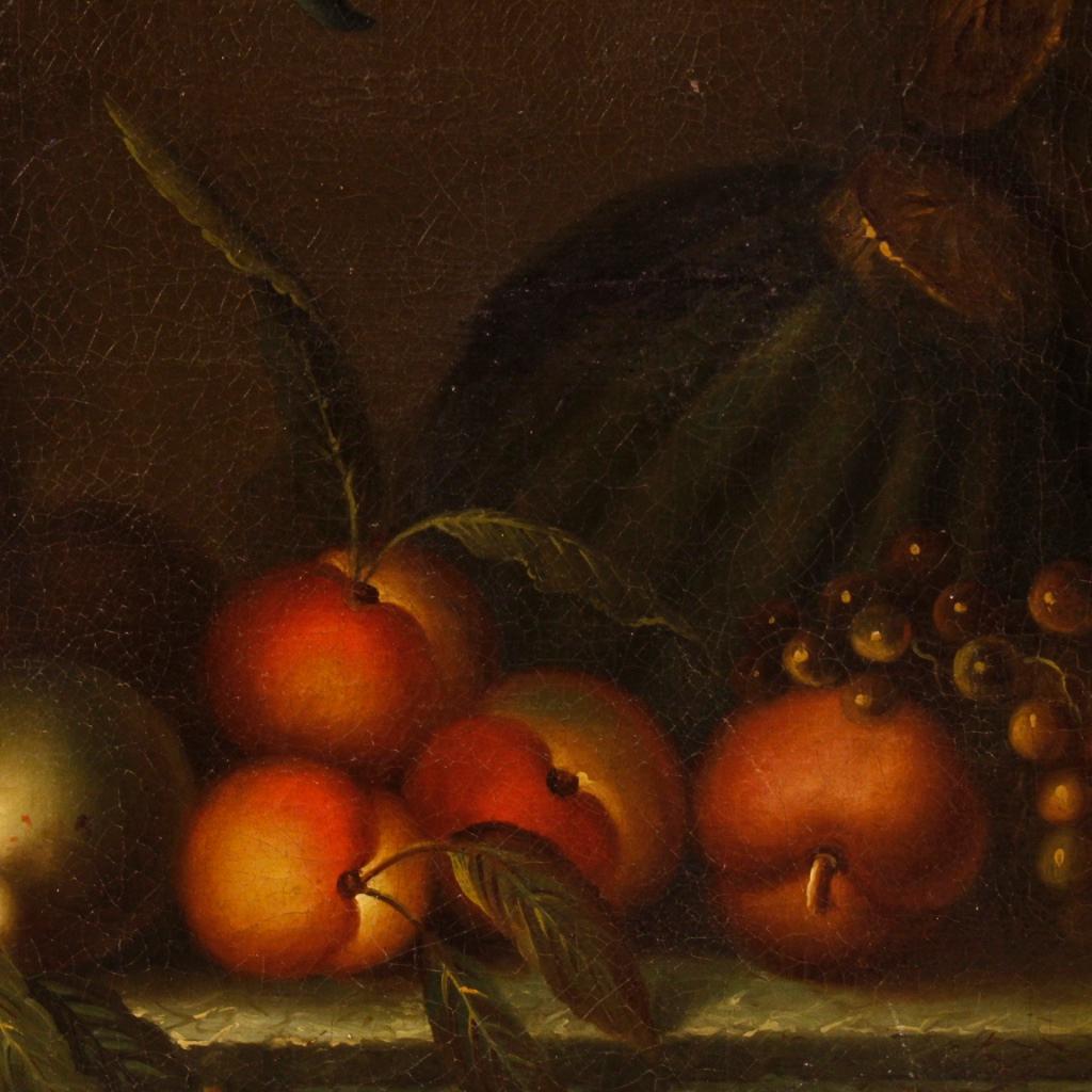 French Still Life Painting Oil on Canvas from 19th Century 2