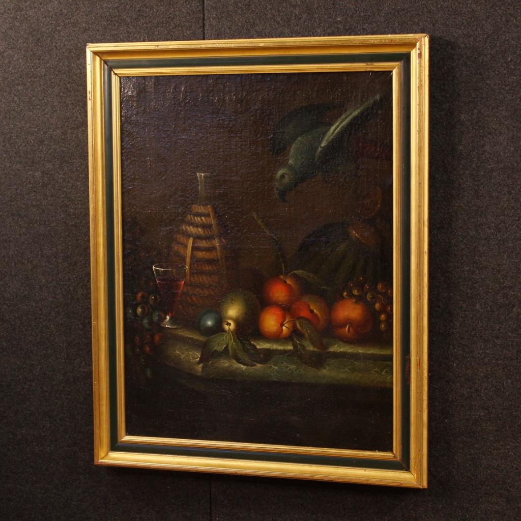 French Still Life Painting Oil on Canvas from 19th Century 6