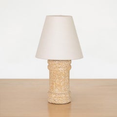 French, Stone and Linen Table Lamp