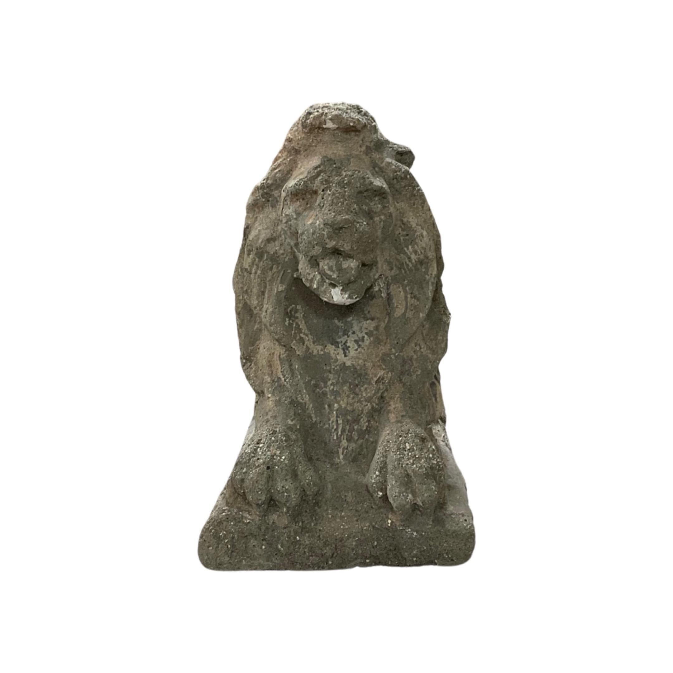 French Stone Composite Lion Sculptures For Sale 1