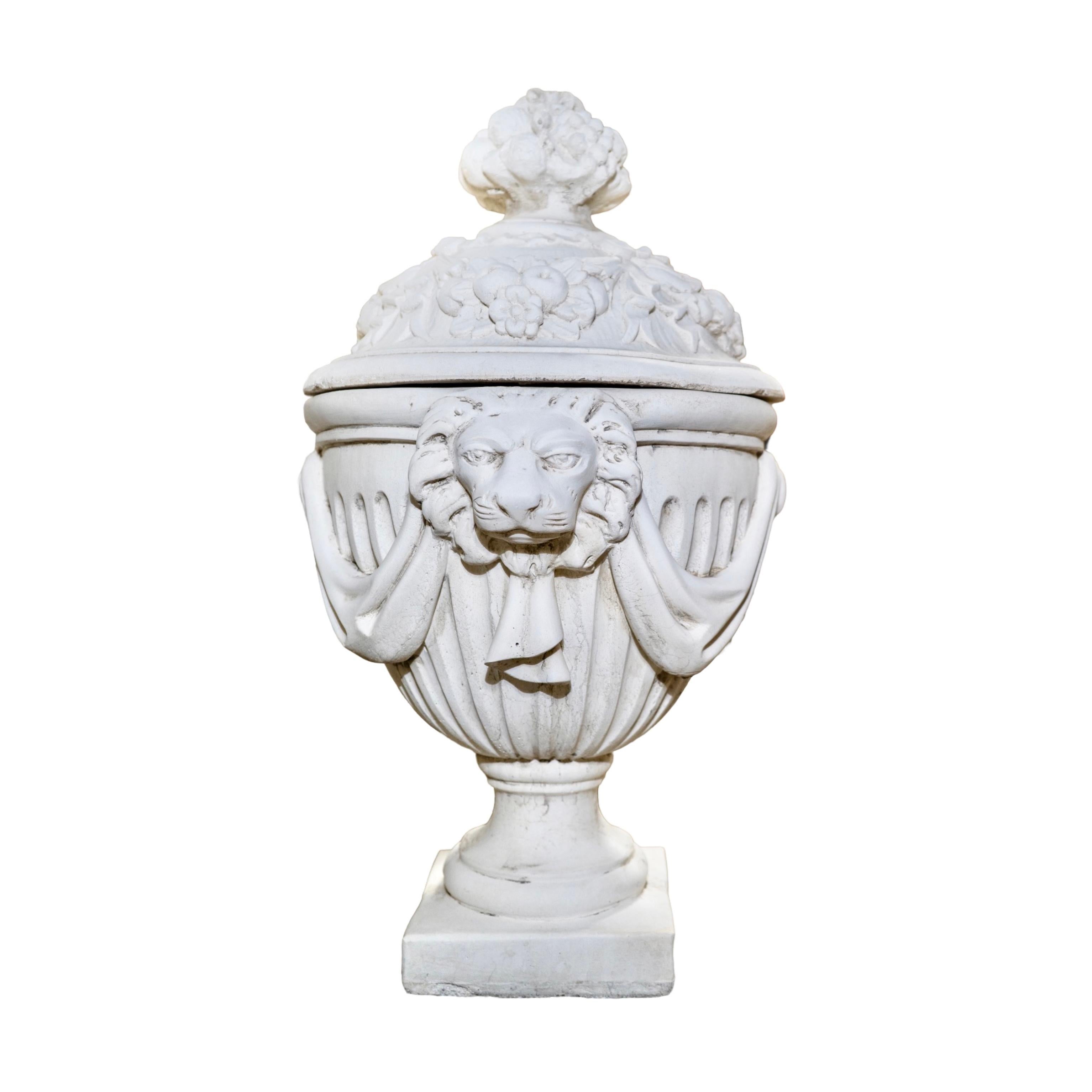 French Stone Composite Urn Planter In Good Condition For Sale In Dallas, TX