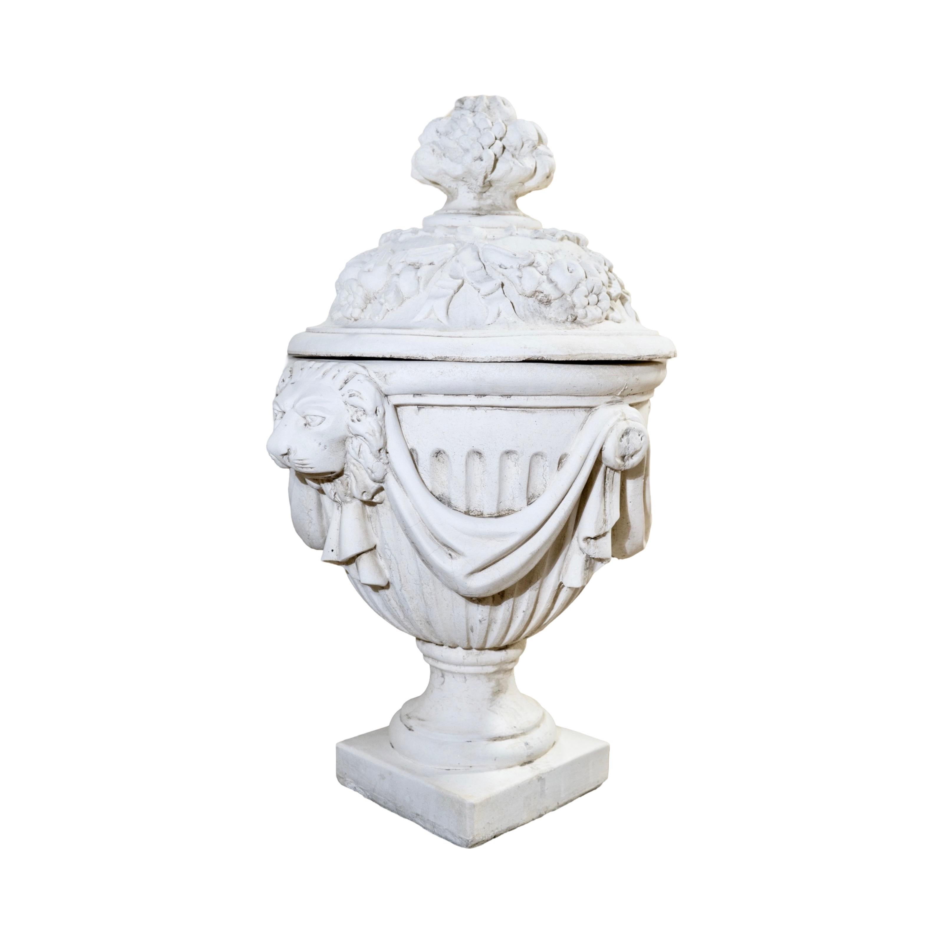 Mid-20th Century French Stone Composite Urn Planter For Sale