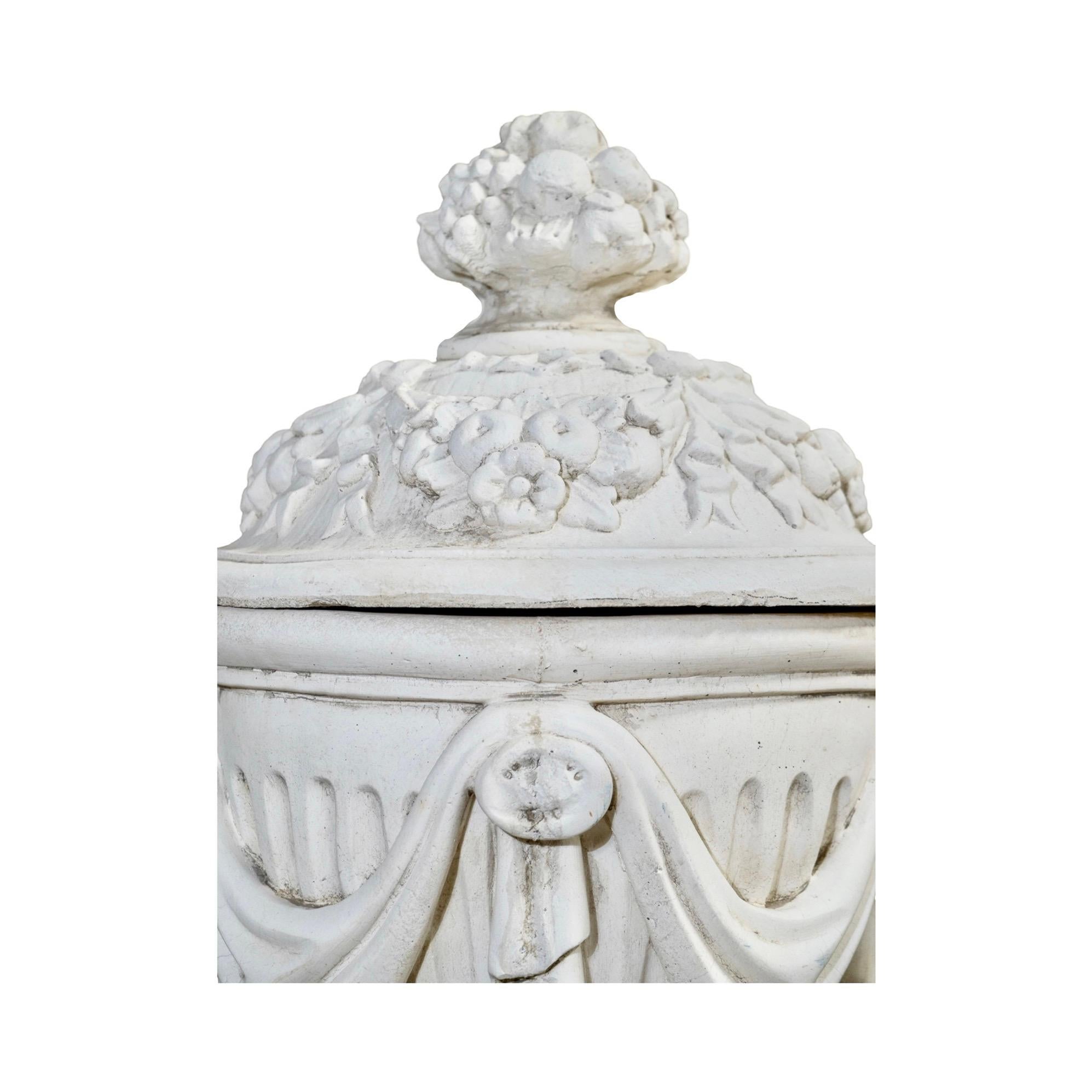 French Stone Composite Urn Planter For Sale 1