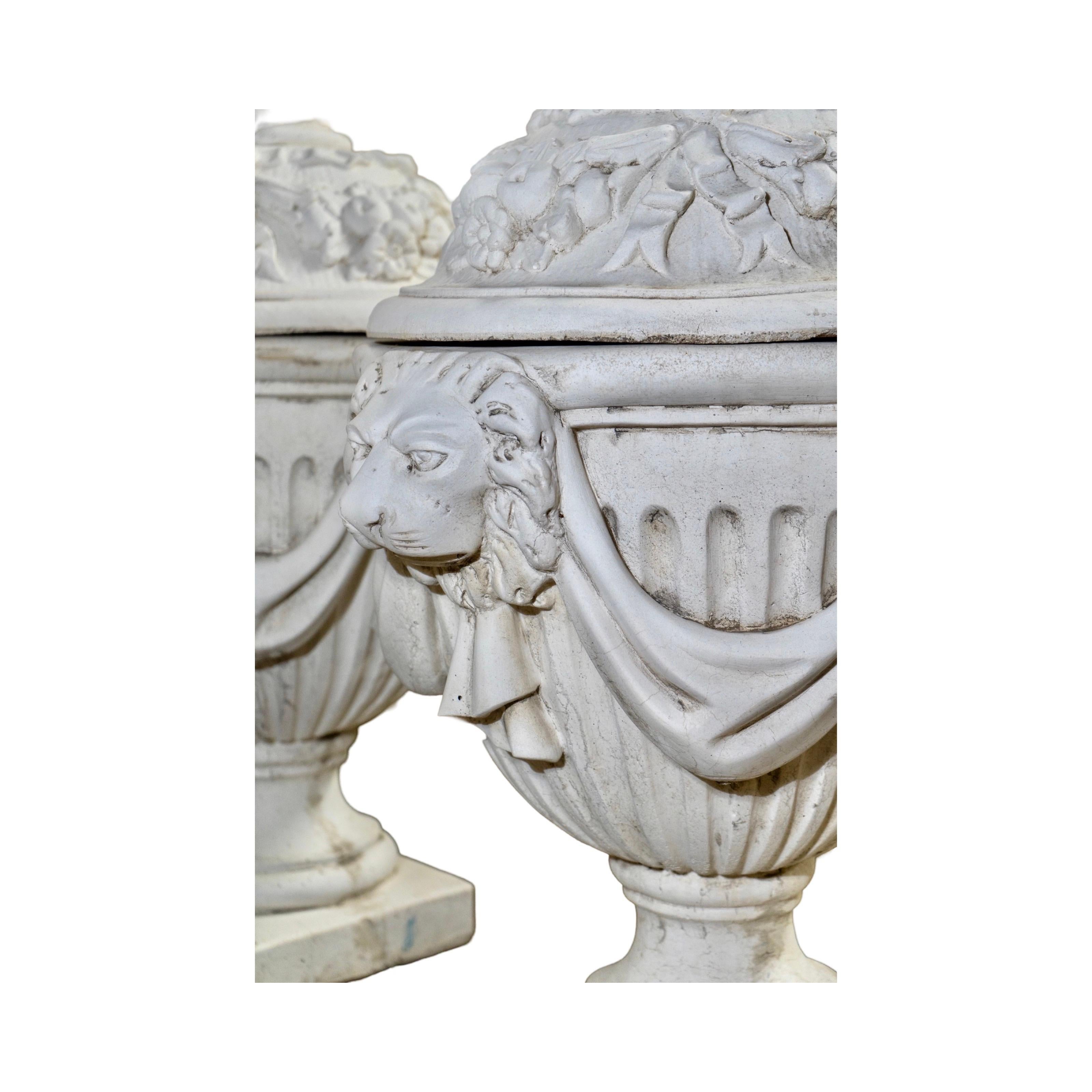 French Stone Composite Urn Planter For Sale 4