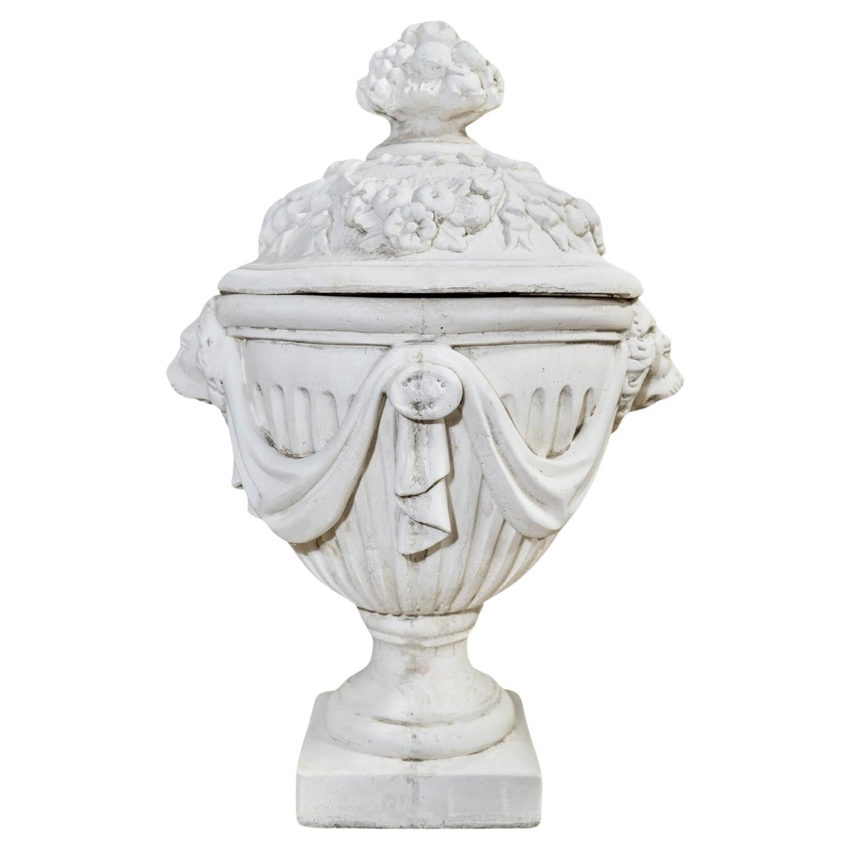 French Stone Composite Urn Planter For Sale