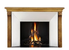 French Stone Fireplace Mantel For Cosy Interior Decor Wood Look