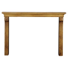 Antique French Stone Fireplace Mantel For Cosy Interior Decor Wood Look