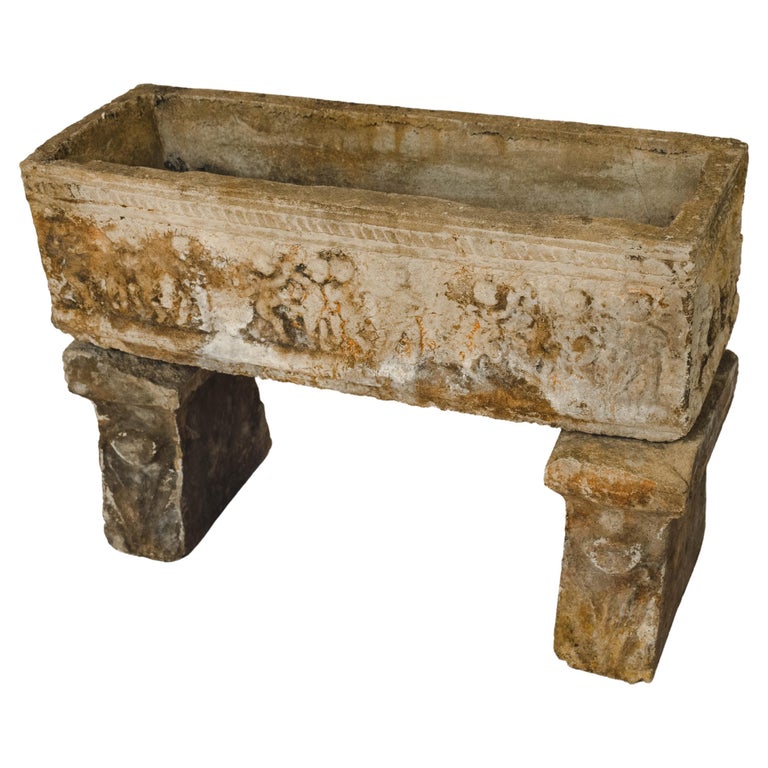 French Stone Garden Planter at 1stDibs
