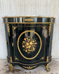 French Stone Overlay Ormolu Mounted Cabinet, 19th Century