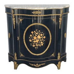 French Stone Overlay Ormolu Mounted Cabinet, 19th Century