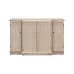 French Stone Painted Breakfront Credenza