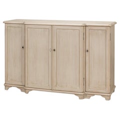 French Stone Painted Breakfront Credenza