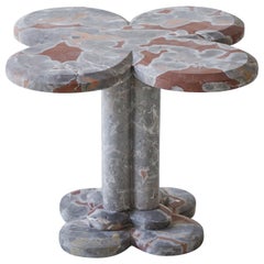 Antique French Stone Petal Shaped Side Table