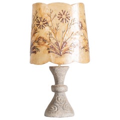 French Stone Table Lamp by Ploum c. 1970s