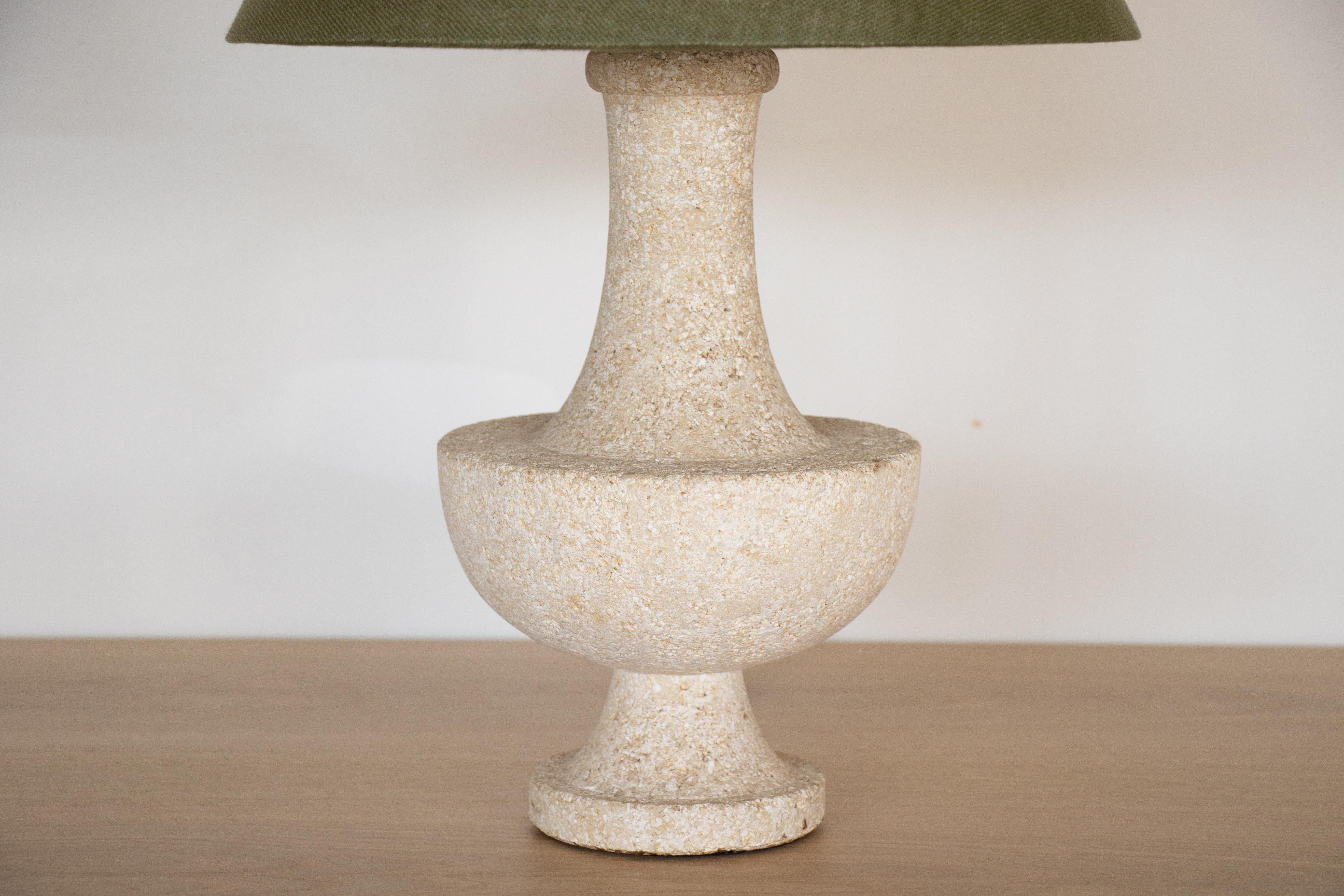 Art Deco French Stone Table Lamp