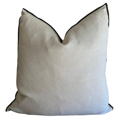 French Stone Washed Linen Accent Pillow with Down Feather Insert