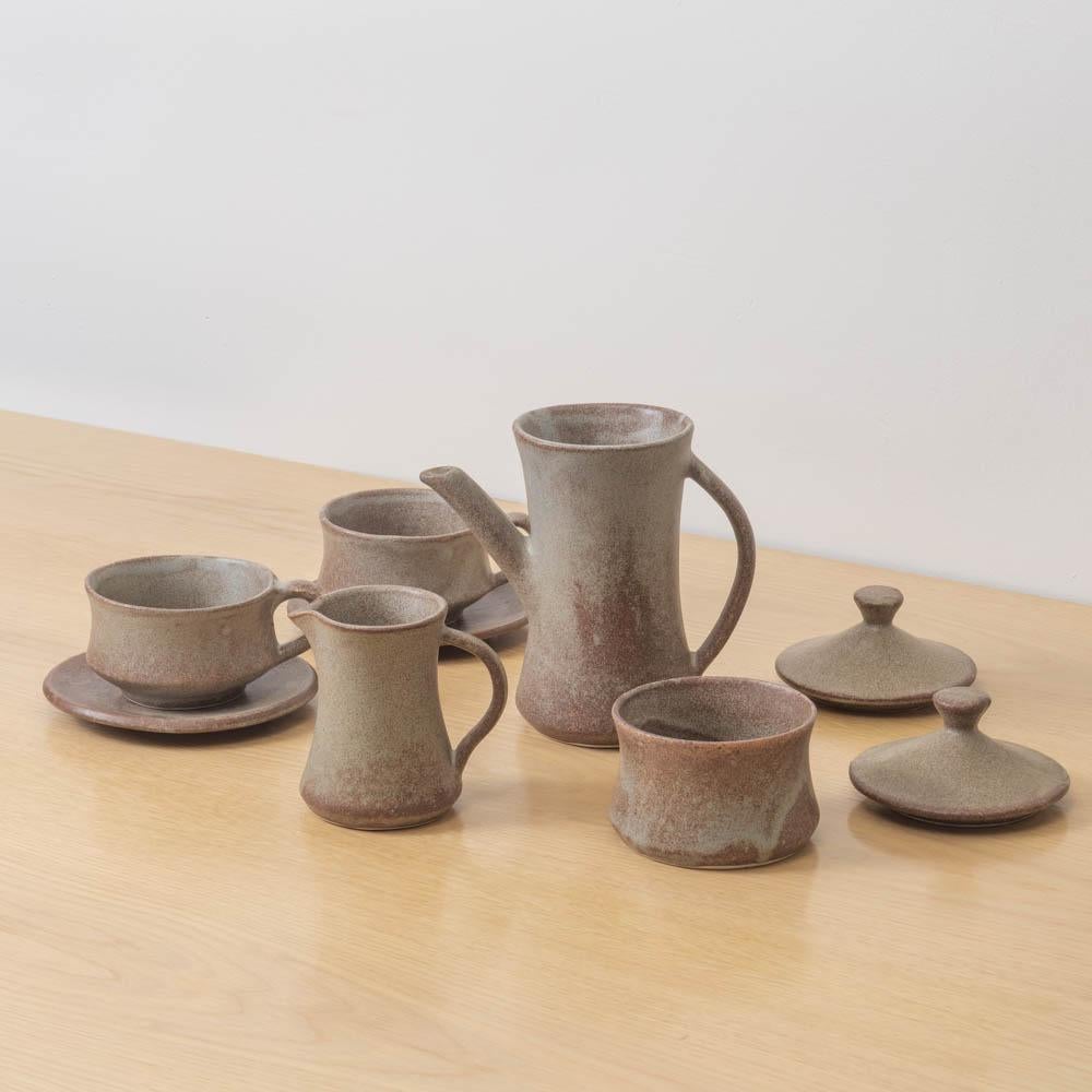 Service à café en céramique en grès français en vente 6