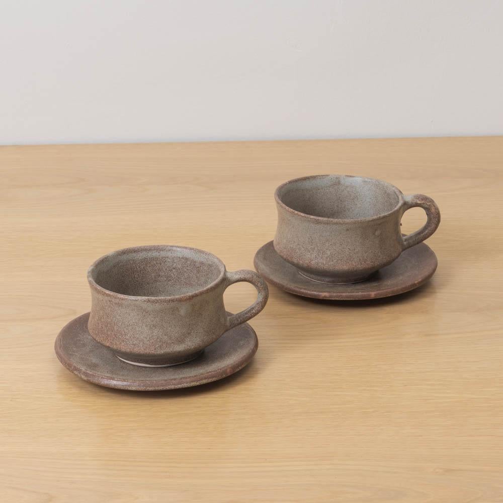 Service à café en céramique en grès français en vente 11