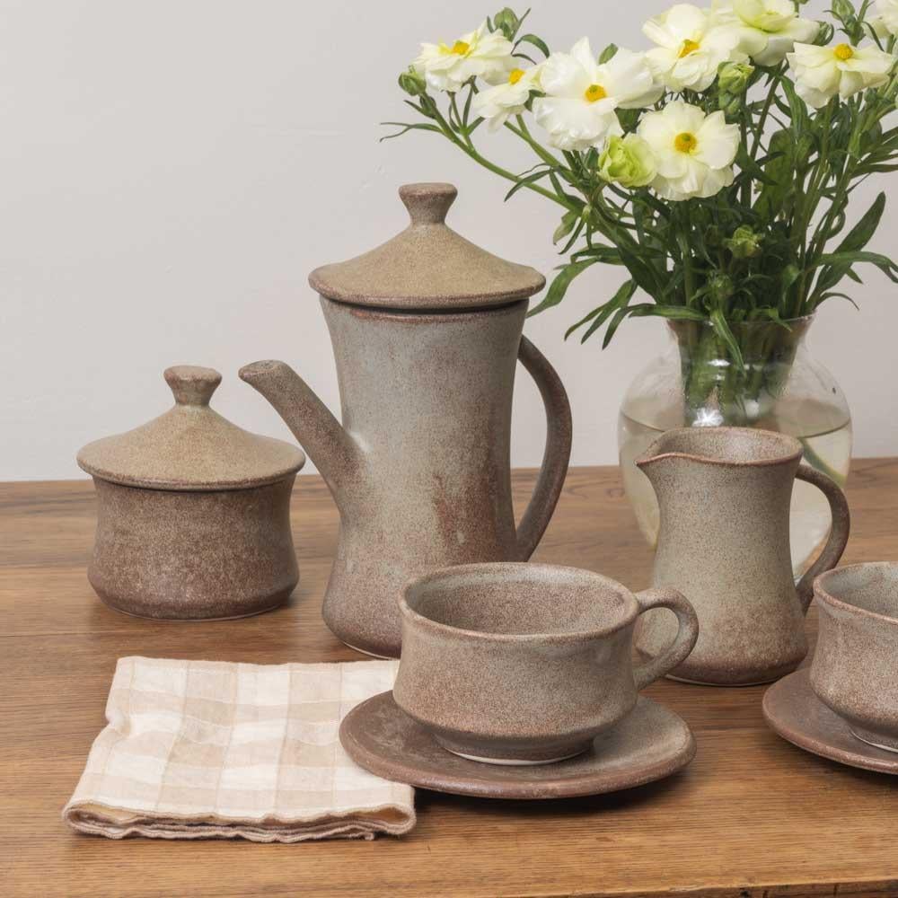 Français Service à café en céramique en grès français en vente