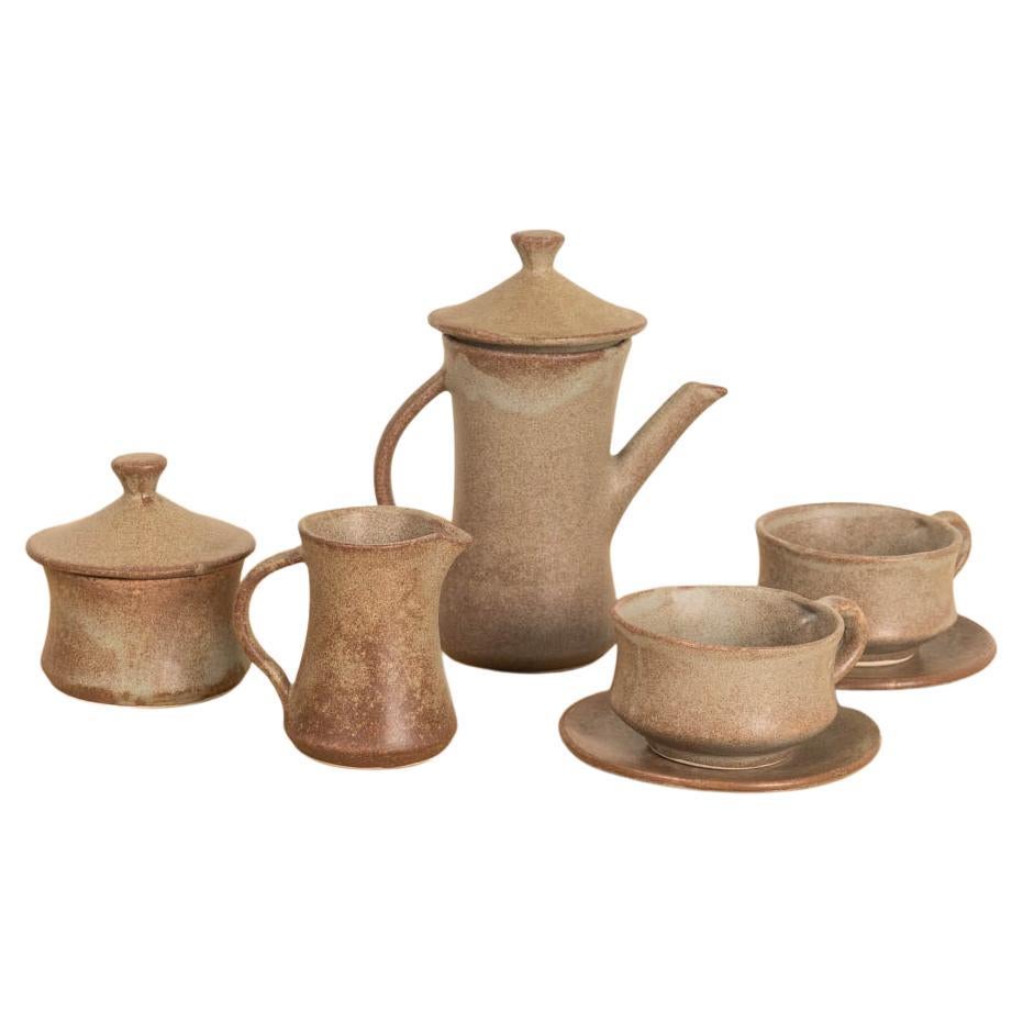 French Stoneware Ceramic Coffee Set