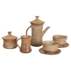 French Stoneware Ceramic Coffee Set