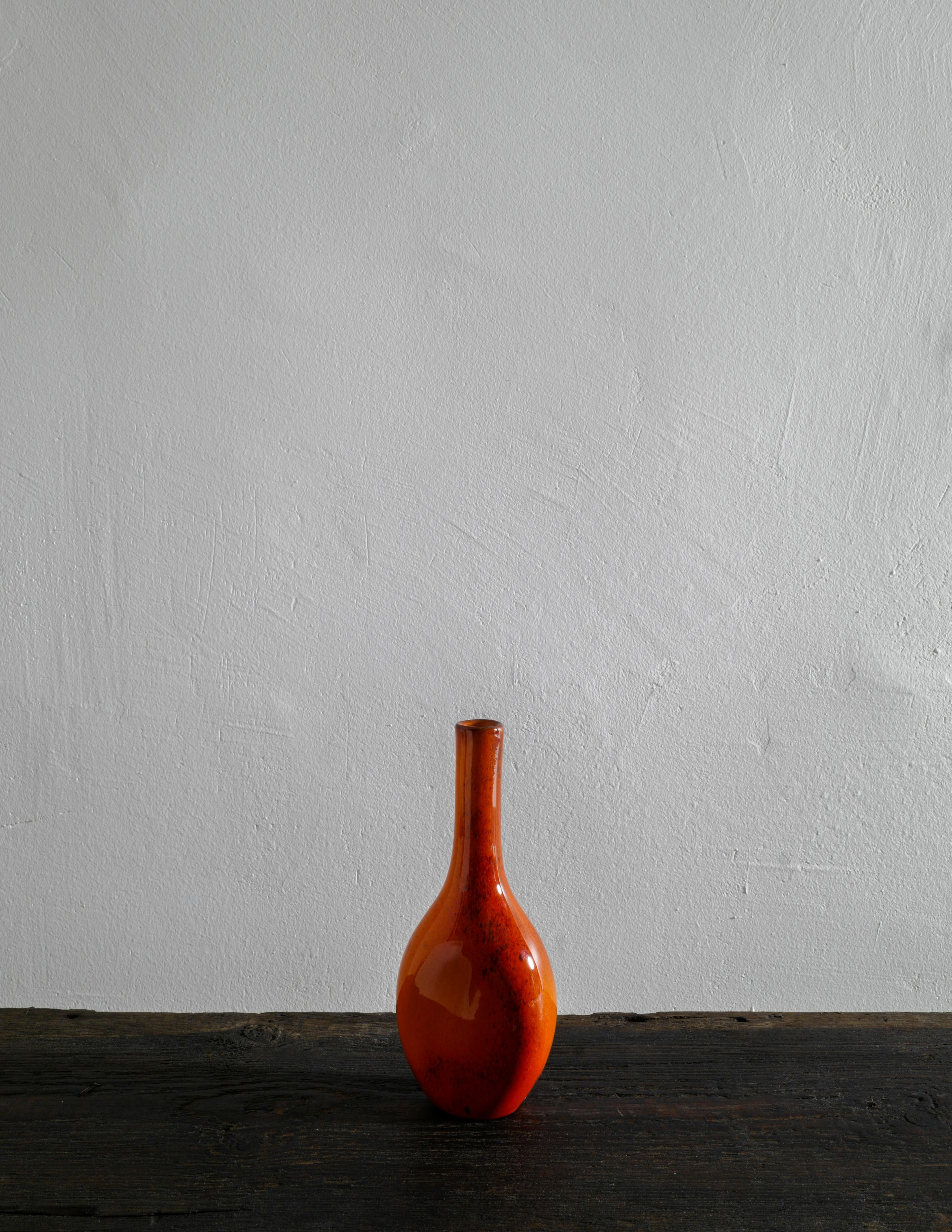 Mid-Century Modern French Stoneware Ceramic Vase in Style of George Jouve, 1950s