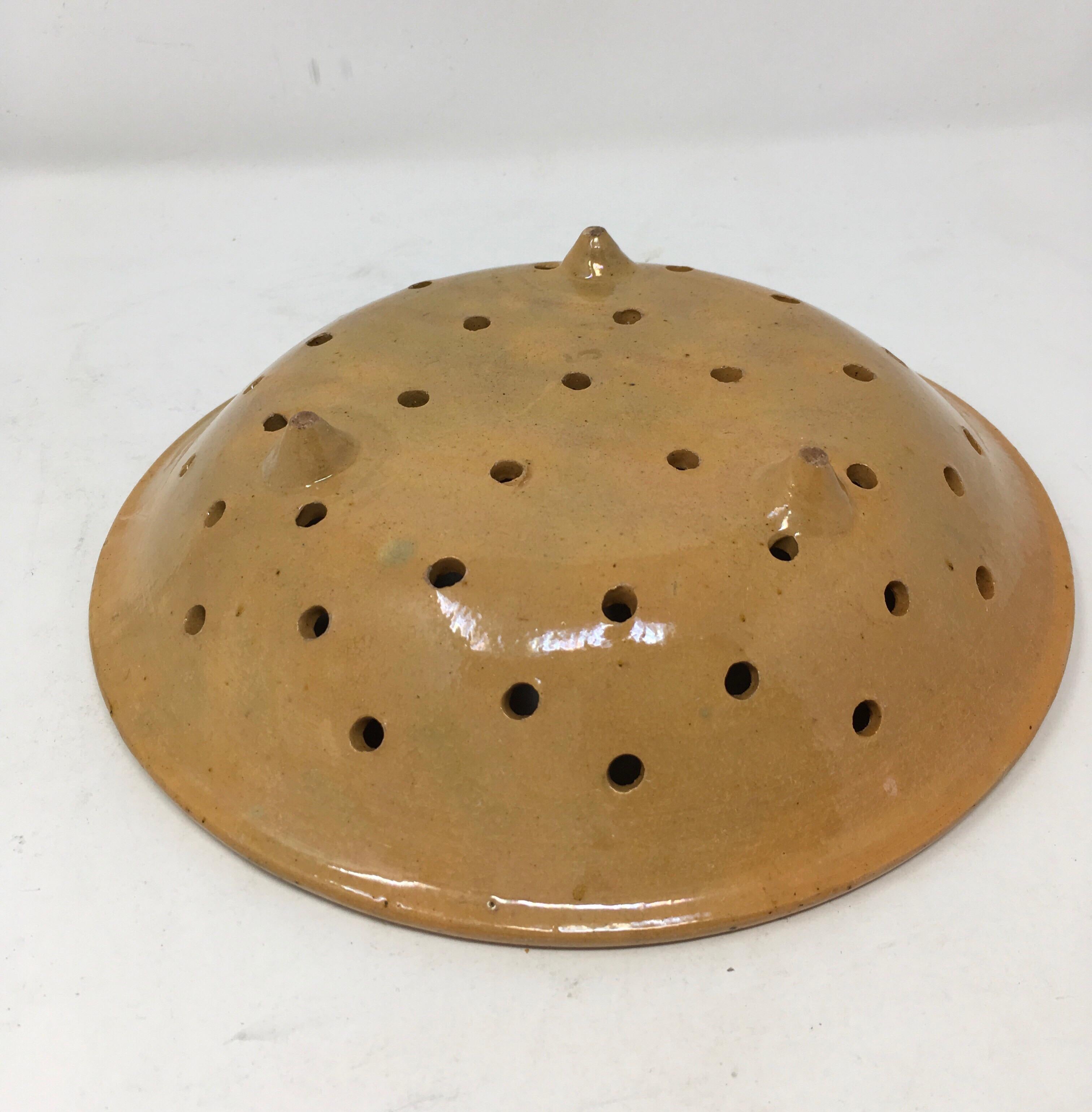 20th Century French Stoneware Cheese Mold Strainer