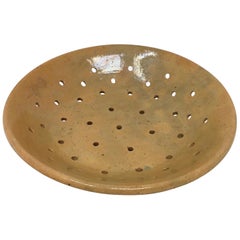 French Stoneware Cheese Mold Strainer