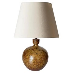 French Stoneware Table Lamp – Minimalist Style, South of France, 1960s
