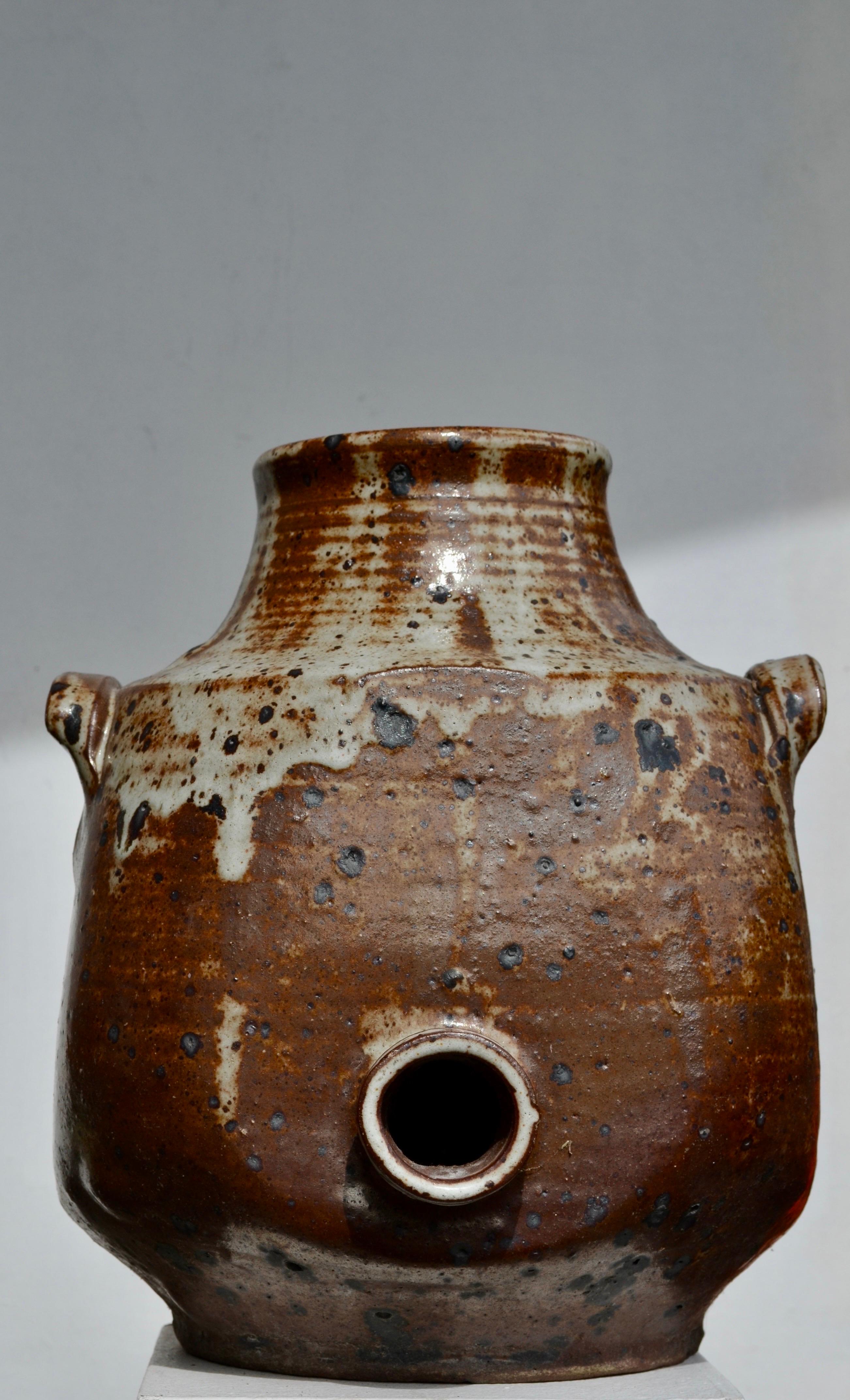 French Provincial French Stoneware Vinegar Jar, La Borne, 1950s For Sale