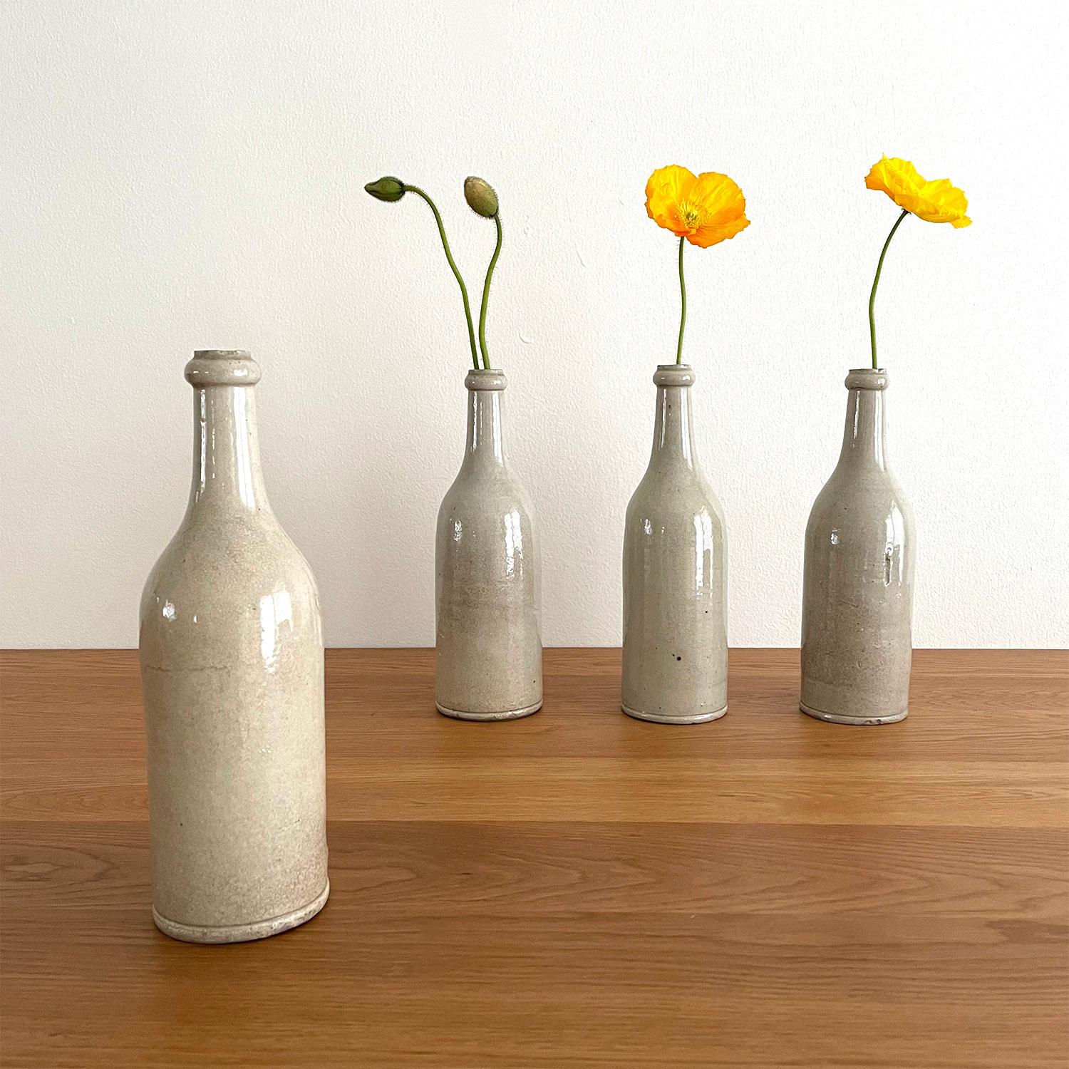 French Stoneware Wine Bottles In Good Condition For Sale In Los Angeles, CA