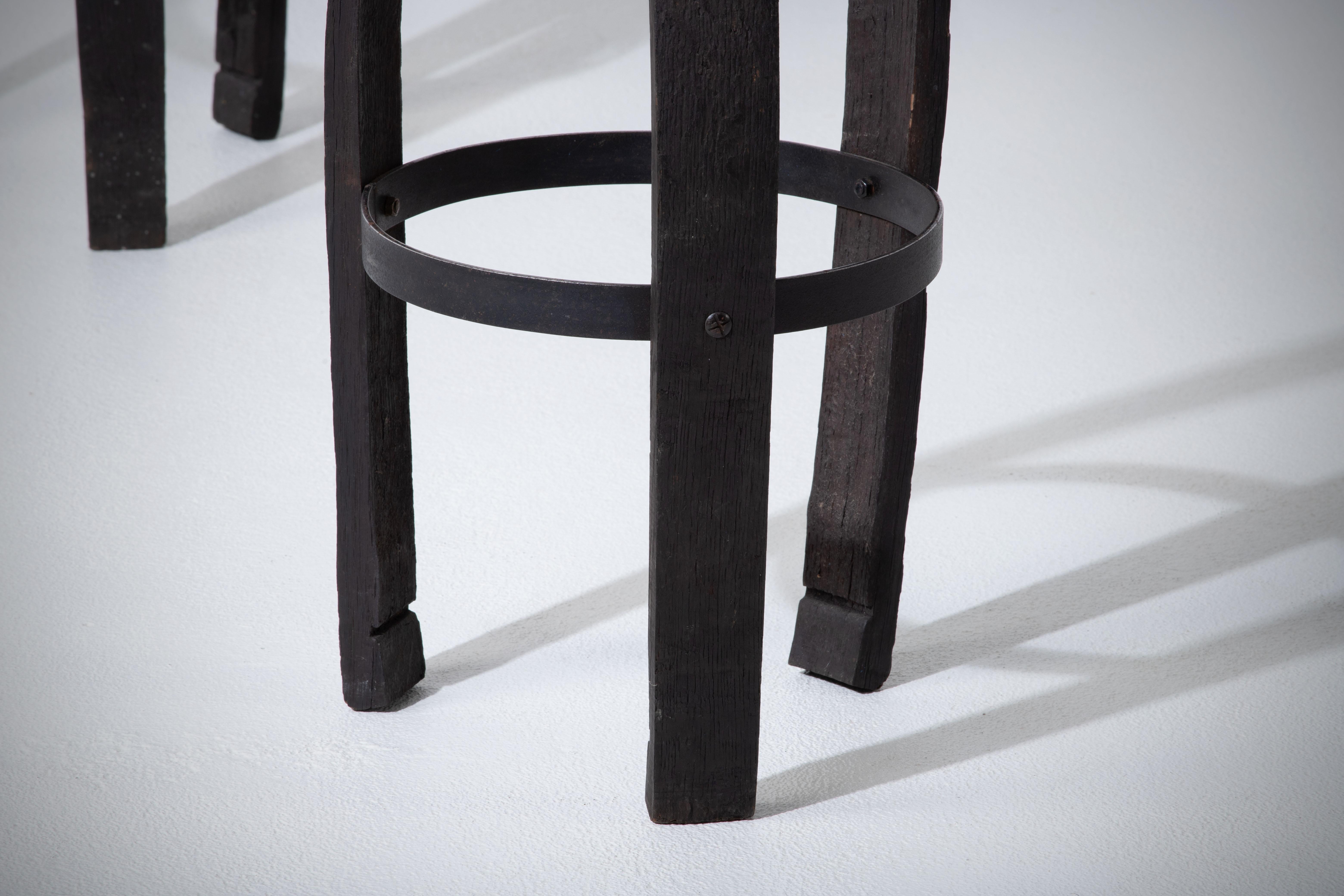 French Stool by Adrien Audoux & Frida Minet, 1950s For Sale 6