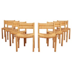 Sedie da pranzo in paglia francese - Set di 8