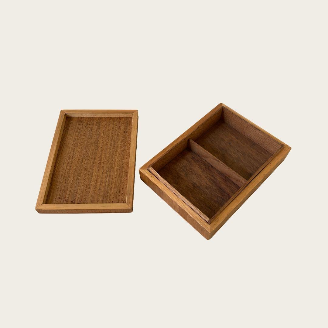 Marqueterie Scatola di intarsio di paglia francese nello stile di Jean-Michel Frank in vendita