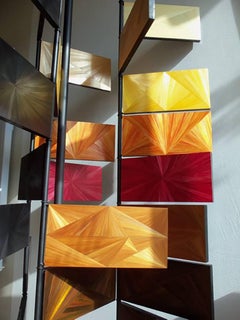 Écran en marqueterie de paille française