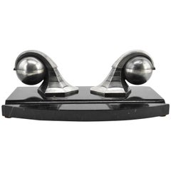 French Streamlined Art Deco Inkwell, circa 1930