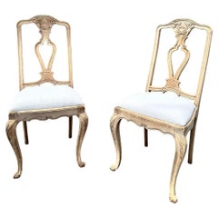 French Stripped and Bleached Chair
