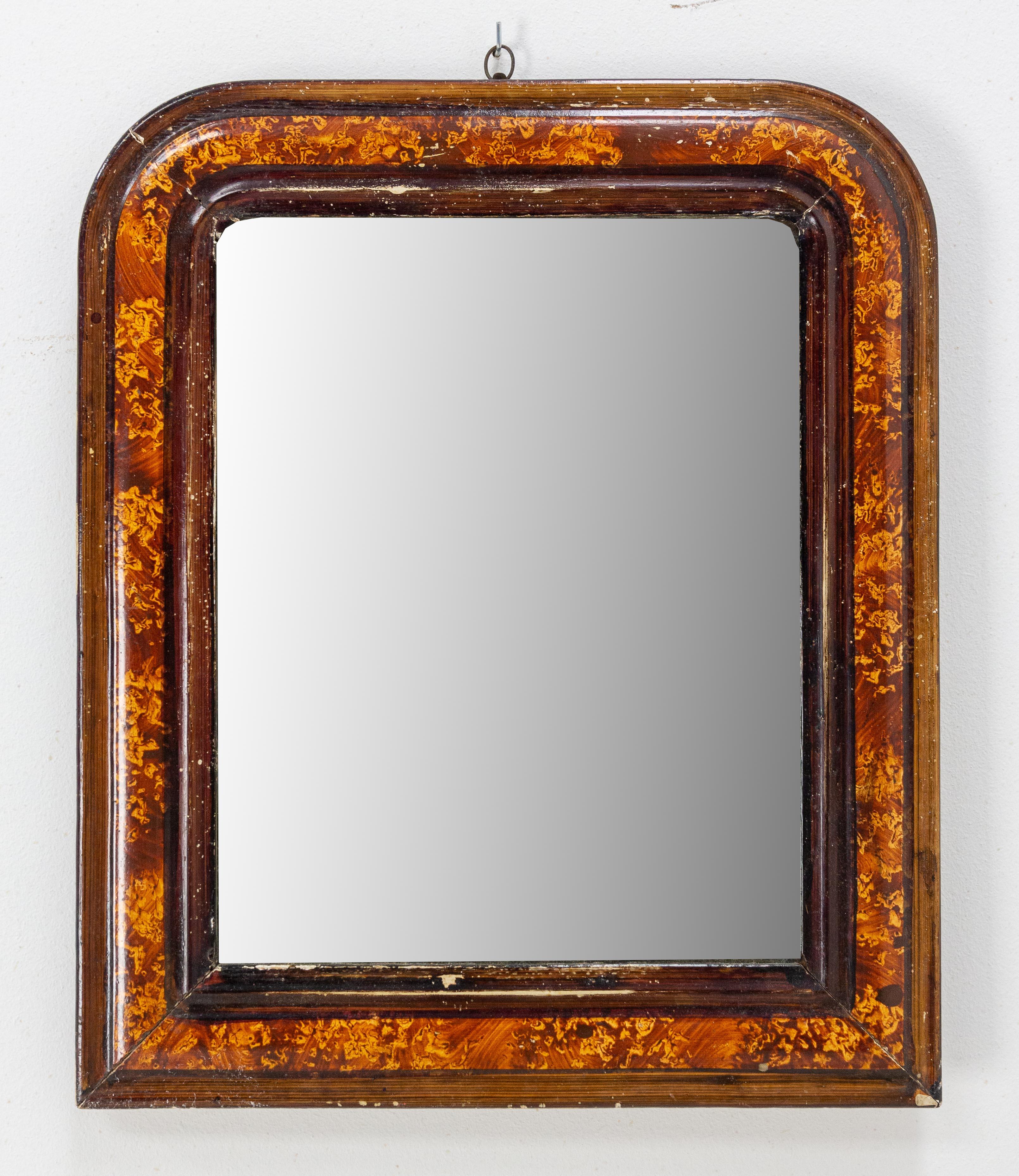 Louis Philippe Stucco mirror, 19th century French.
Original mirror.
Good antique condition.

Shipping:
L 33,5 P 2,5 H40 2Kg.