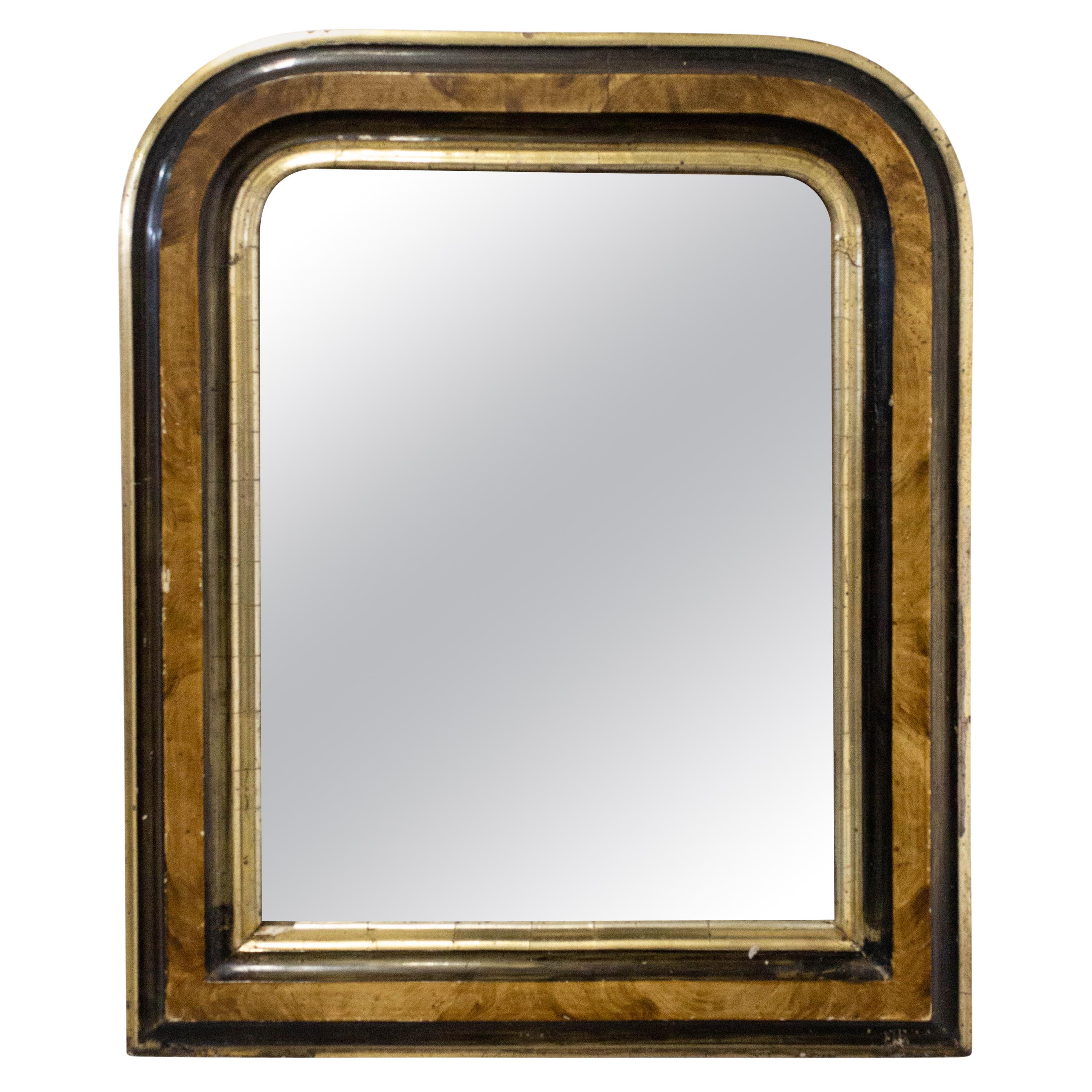 French Stucco Louis Philippe Mirror, 19th Century