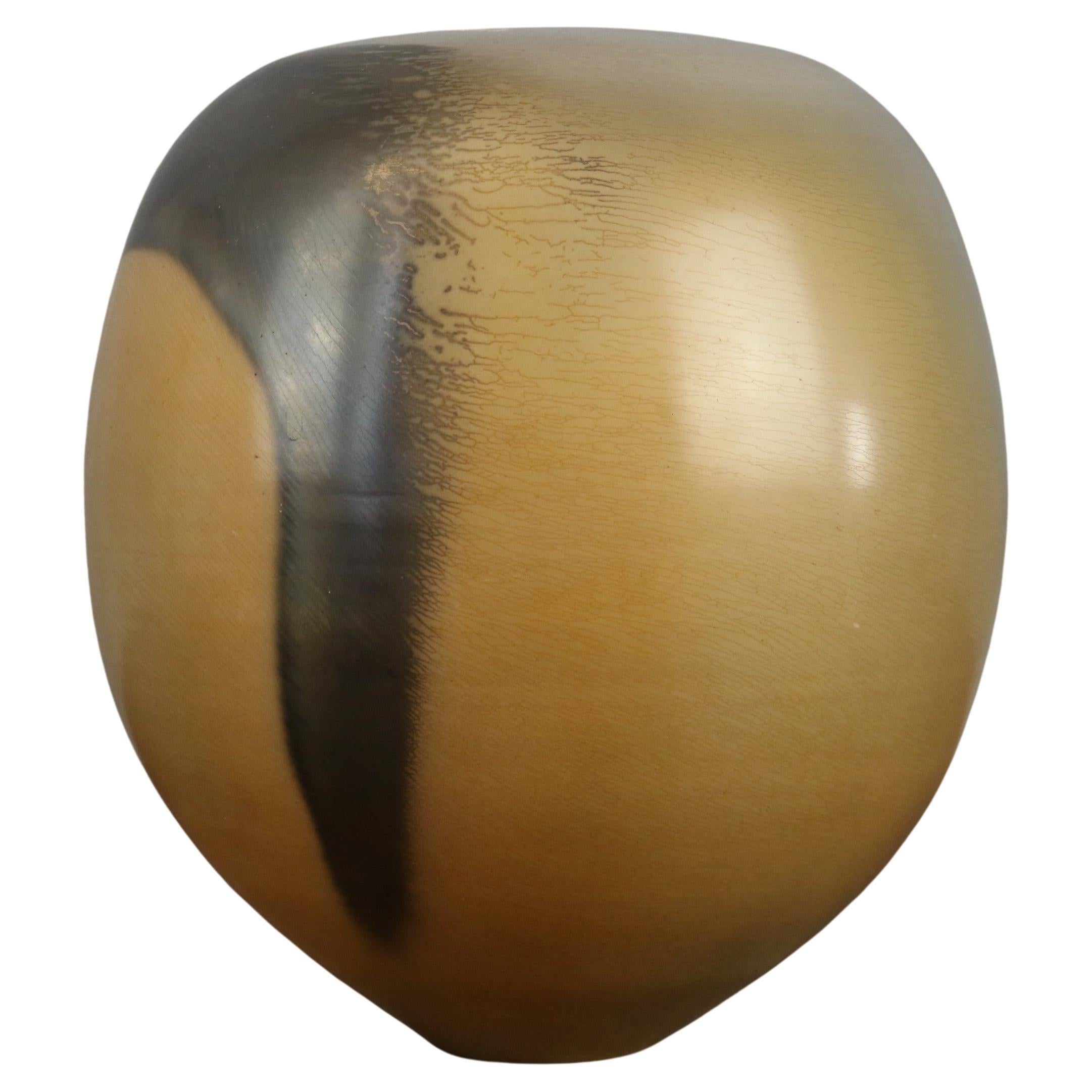 French Studio Ceramic Vase in the style of Pierre Bayle - Era La Borne Uzan For Sale