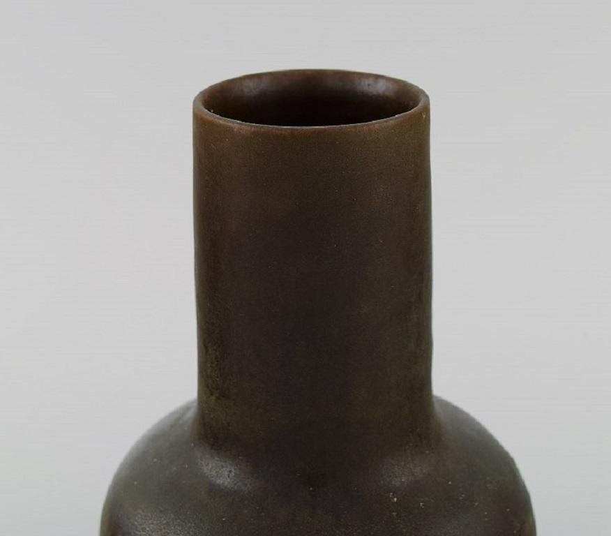 Modern French Studio Ceramicist, Unique Vase in Glazed Stoneware, 1930s/40s For Sale