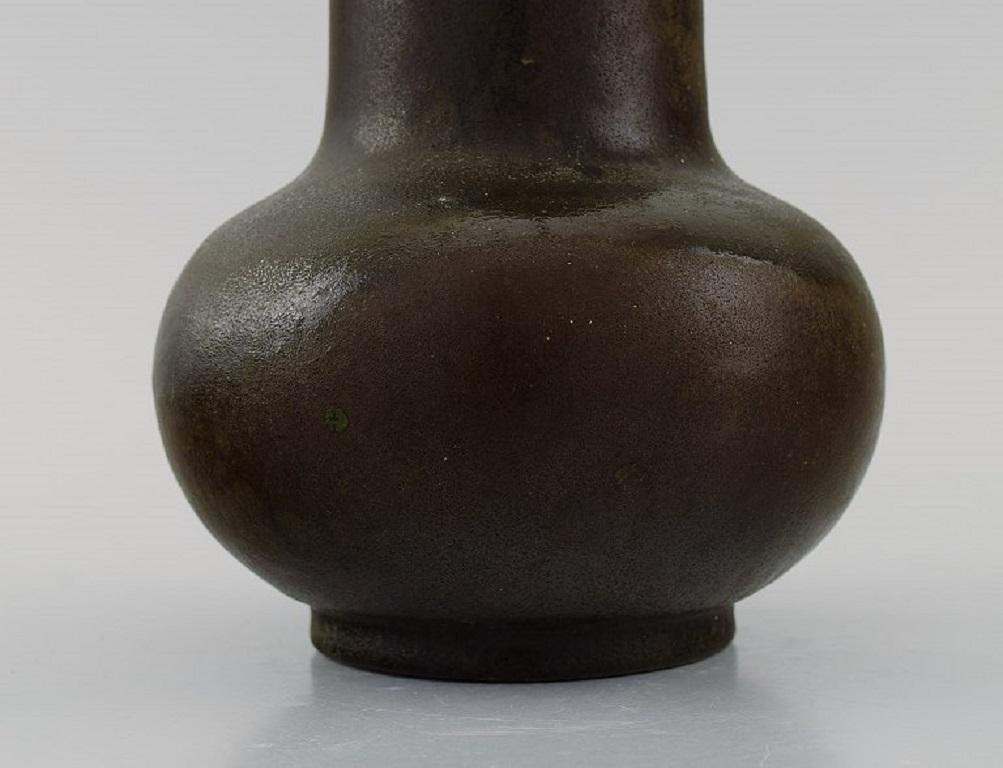 French Studio Ceramicist, Unique Vase in Glazed Stoneware, 1930s/40s In Excellent Condition For Sale In Copenhagen, DK