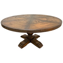 French Style Custom Crafted Alderwood & Walnut Center Table