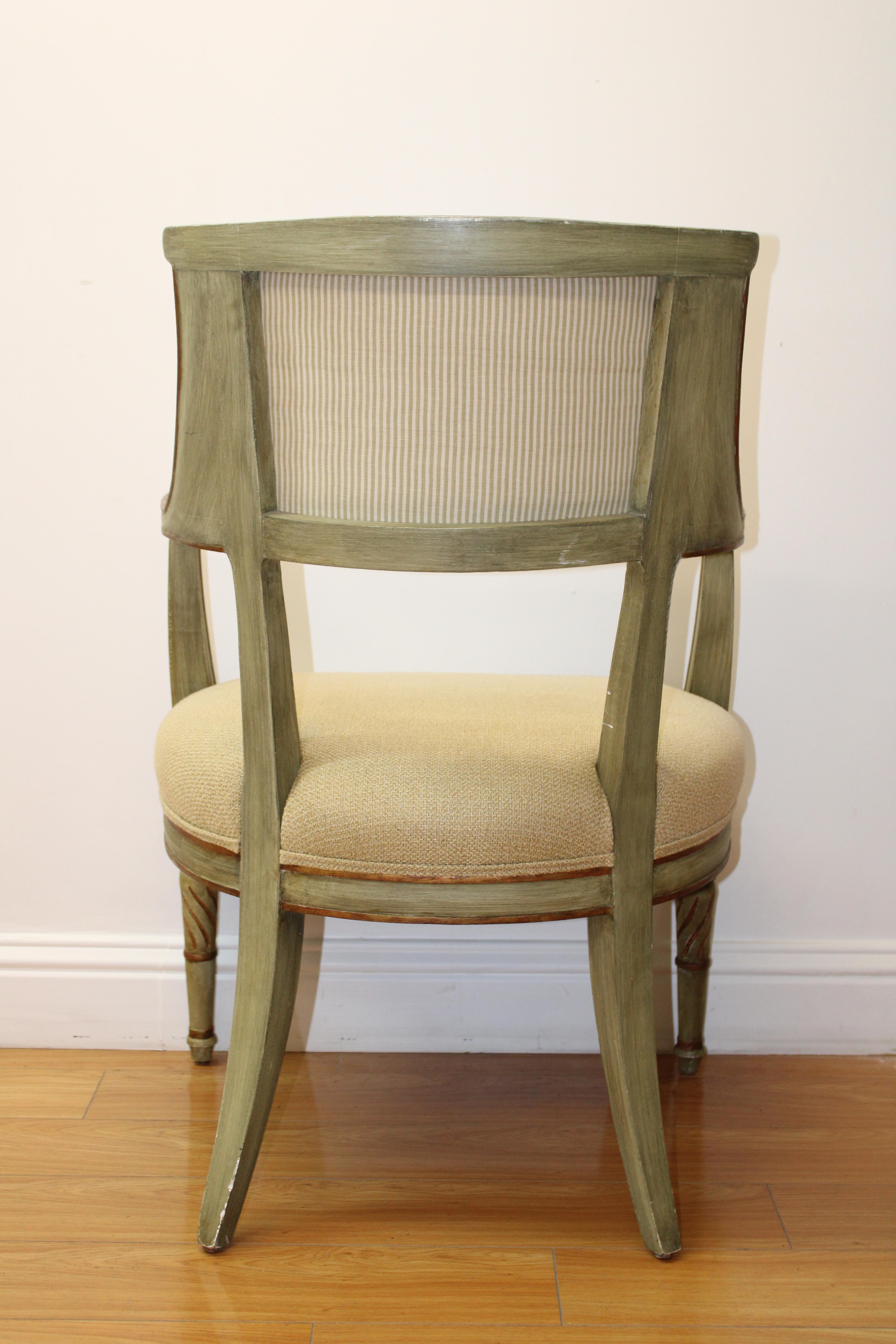 Wood French Style Arm Chair