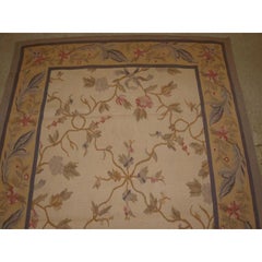 French Style Aubusson, Floral Design in Soft Pastel Colours, About 10 Years Old