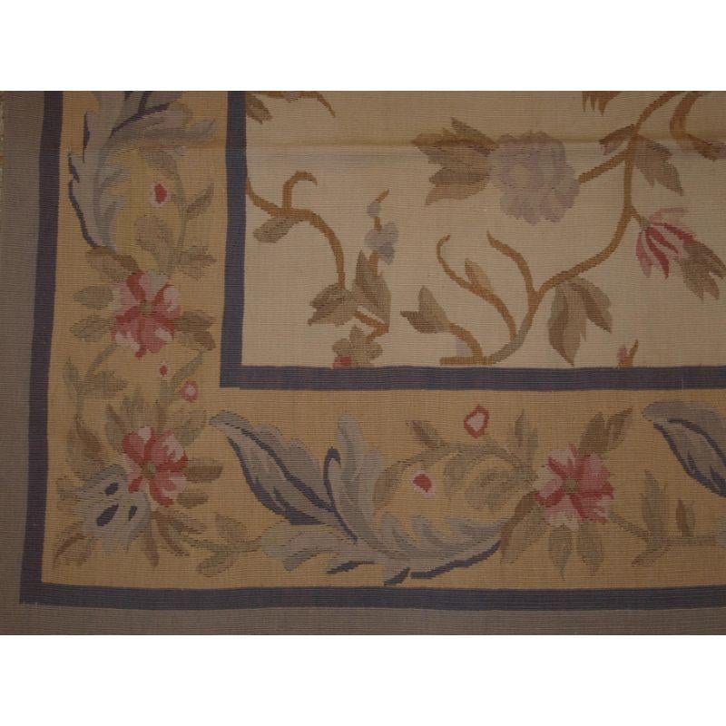 20th Century French Style Aubusson, Floral Design in Soft Pastel Colours, About 10 Years Old For Sale