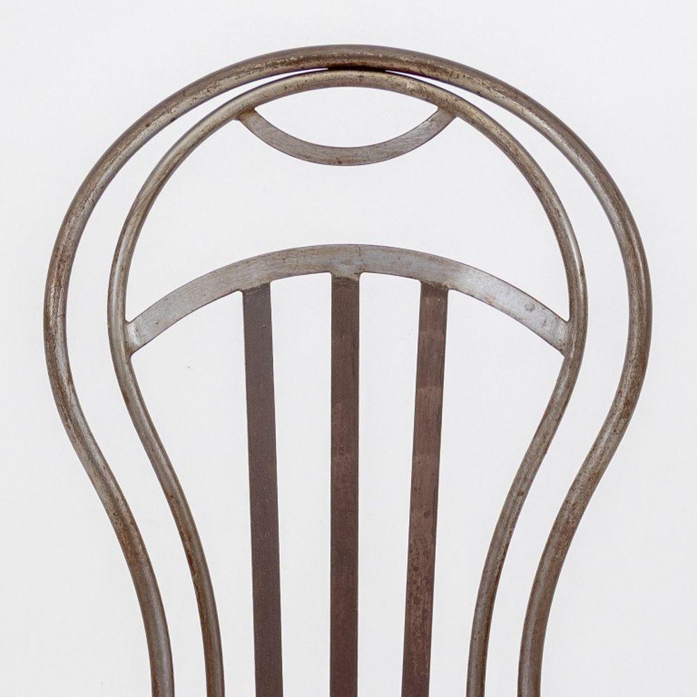 20th Century French Style Balloon Back Steel Side Chairs, 6 For Sale